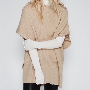 Free People Camden Mix Ribbed Poncho